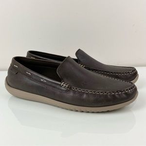 Cole Haan Men’s Size 12.0 M Motogrand Brown Leather Slip On Driving Loafers